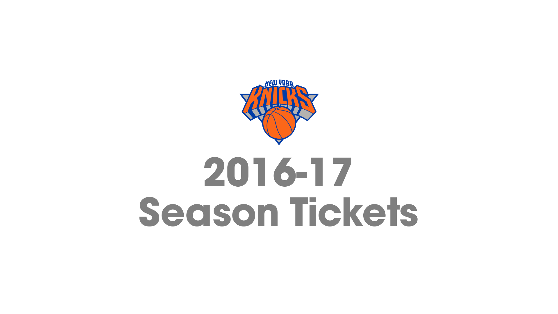 New York Knicks 2016-17 Season Tickets